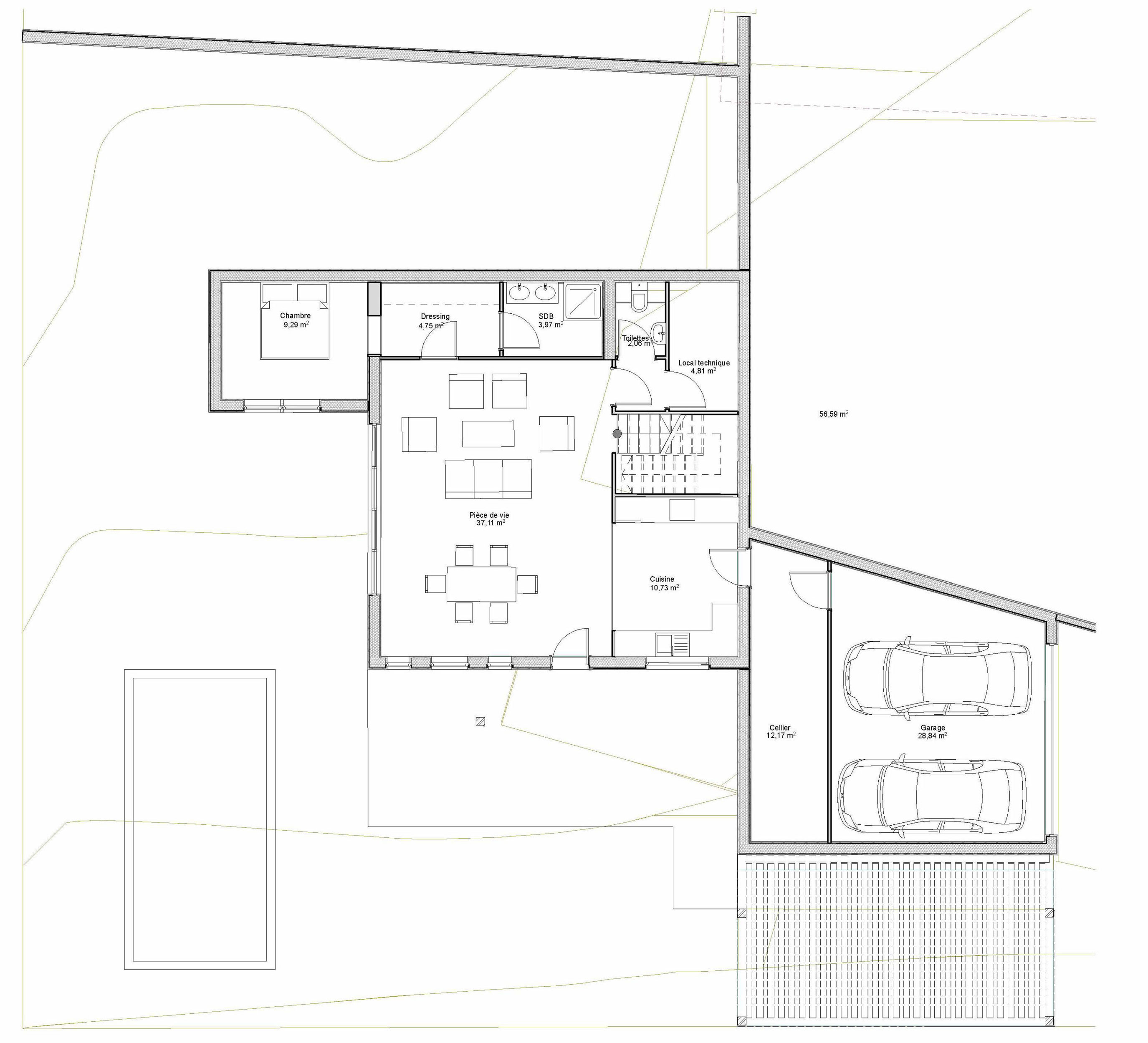 Curis au Mont d'Or - Plan RDC